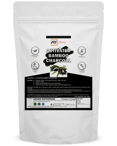 mGanna 100% Natural Activated Bamboo Charcoal for Teeth Cleaning Face Masks Scrubs and Soap Making 100 GMS 0.22 LBS
