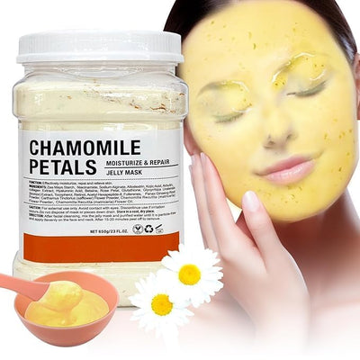 Angeland Jelly Mask for Facials Professional Natural Gel Face Masks Moisturizing & Hydrating Jelly Face Masks Peel Off Face Masks SkinCare 23 Fl Oz (Chamomile)